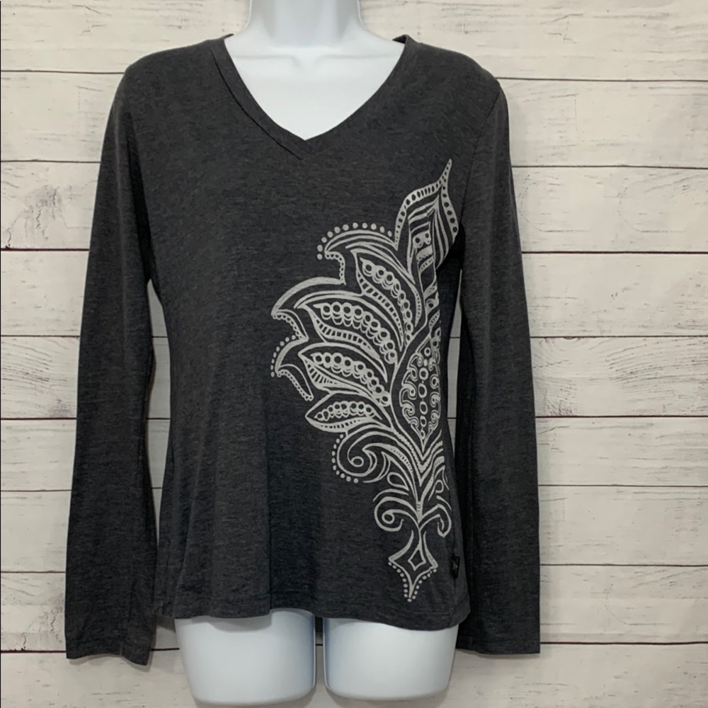 PrAna Mosaic Lotus Flower Long Sleeve Tee